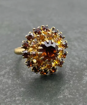 【USA輸入】ヴィンテージ アンバー  ビジュー リング/Vintage Amber Bijou Ring