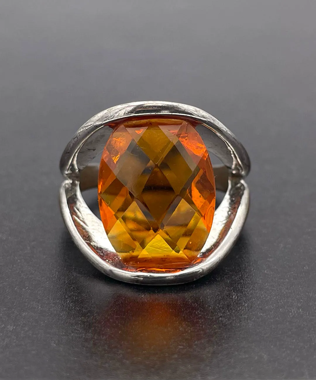 【USA輸入】ヴィンテージ オレンジ ビジュー リング/ Vintage Orange Bijou Ring