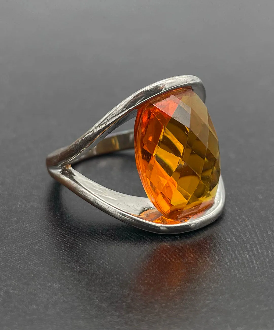 【USA輸入】ヴィンテージ オレンジ ビジュー リング/ Vintage Orange Bijou Ring