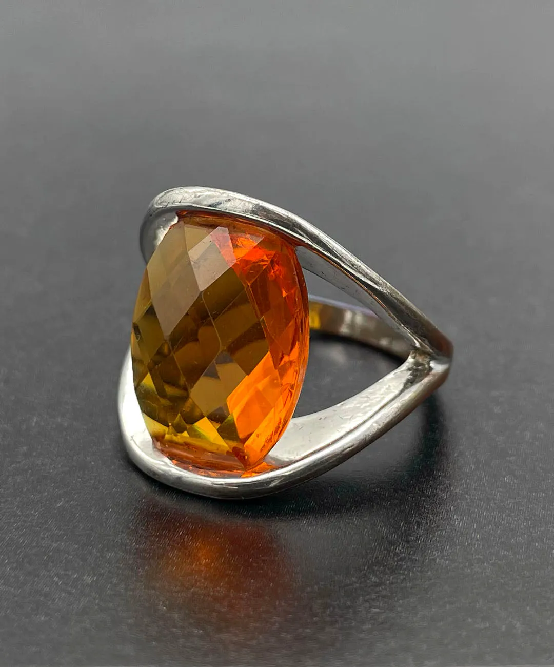 【USA輸入】ヴィンテージ オレンジ ビジュー リング/ Vintage Orange Bijou Ring