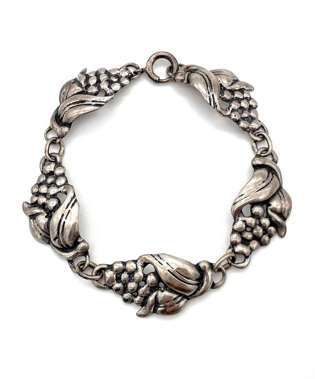 【USA輸入】ヴィンテージ スターリングシルバー グレープ ブレスレット/Vintage Sterling Silver Grape Bracelet