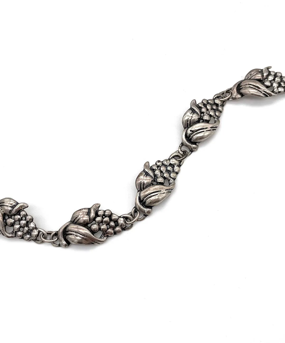 【USA輸入】ヴィンテージ スターリングシルバー グレープ ブレスレット/Vintage Sterling Silver Grape Bracelet