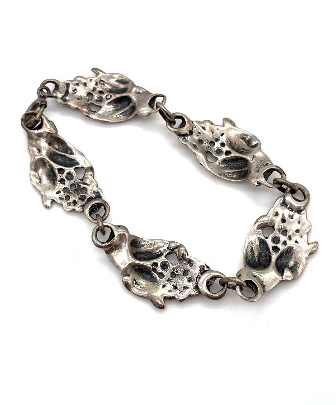 【USA輸入】ヴィンテージ スターリングシルバー グレープ ブレスレット/Vintage Sterling Silver Grape Bracelet