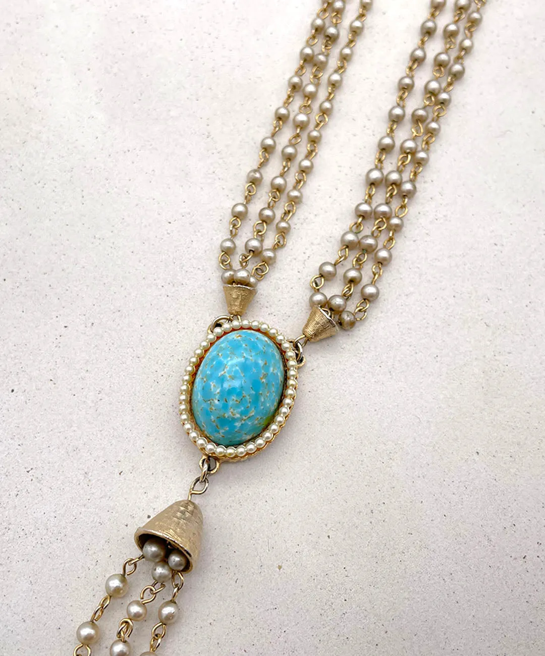 【USA輸入】ヴィンテージ ターコイズ パール ネックレス/Vintage Turquoise Pearl Necklace