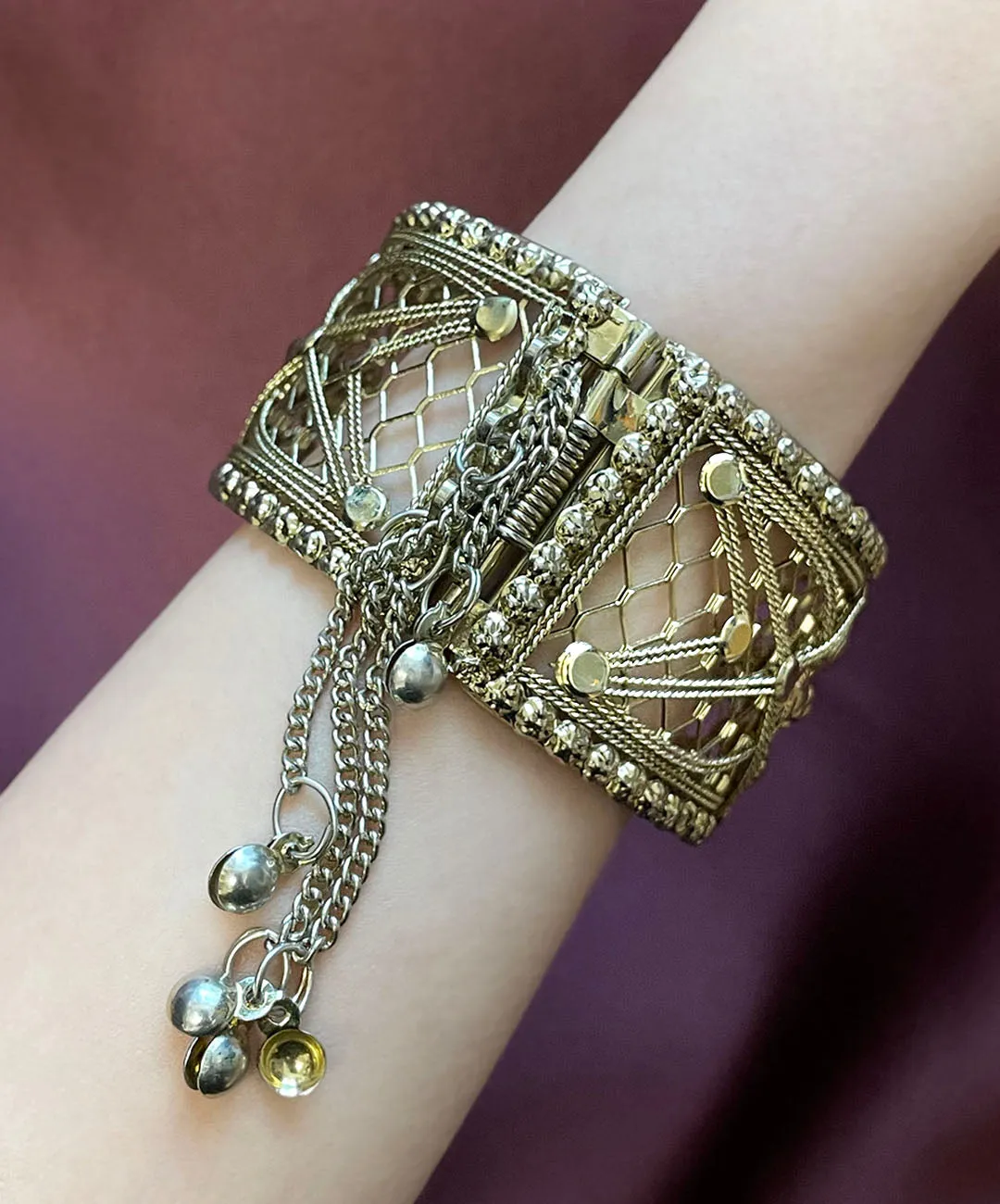 【USA輸入】ヴィンテージ フィリグリー フリンジ バングル/Vintage Filigree Fringe Bangle