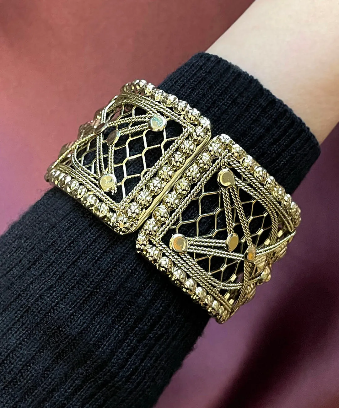 【USA輸入】ヴィンテージ フィリグリー フリンジ バングル/Vintage Filigree Fringe Bangle