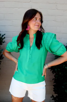 Venice Lace Top | Green