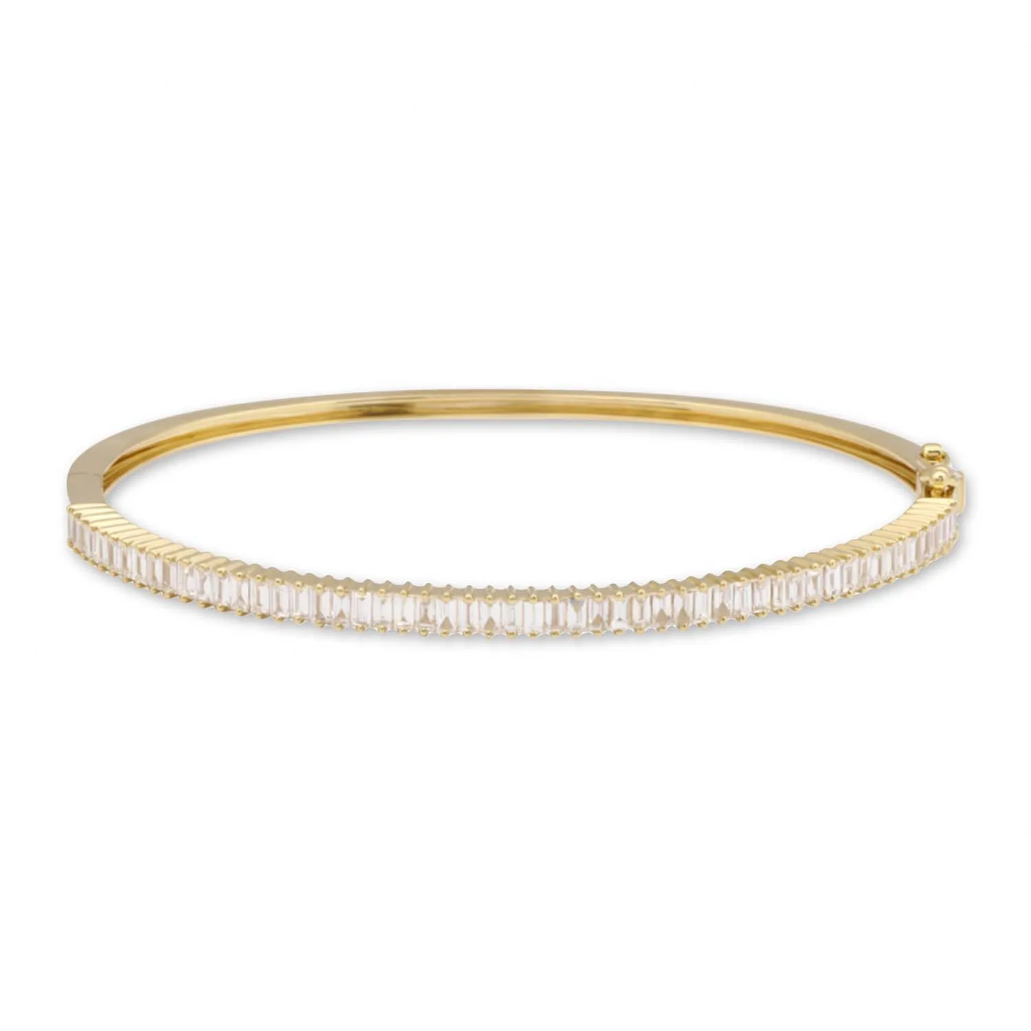 Vertical Baguette Diamond Bangle