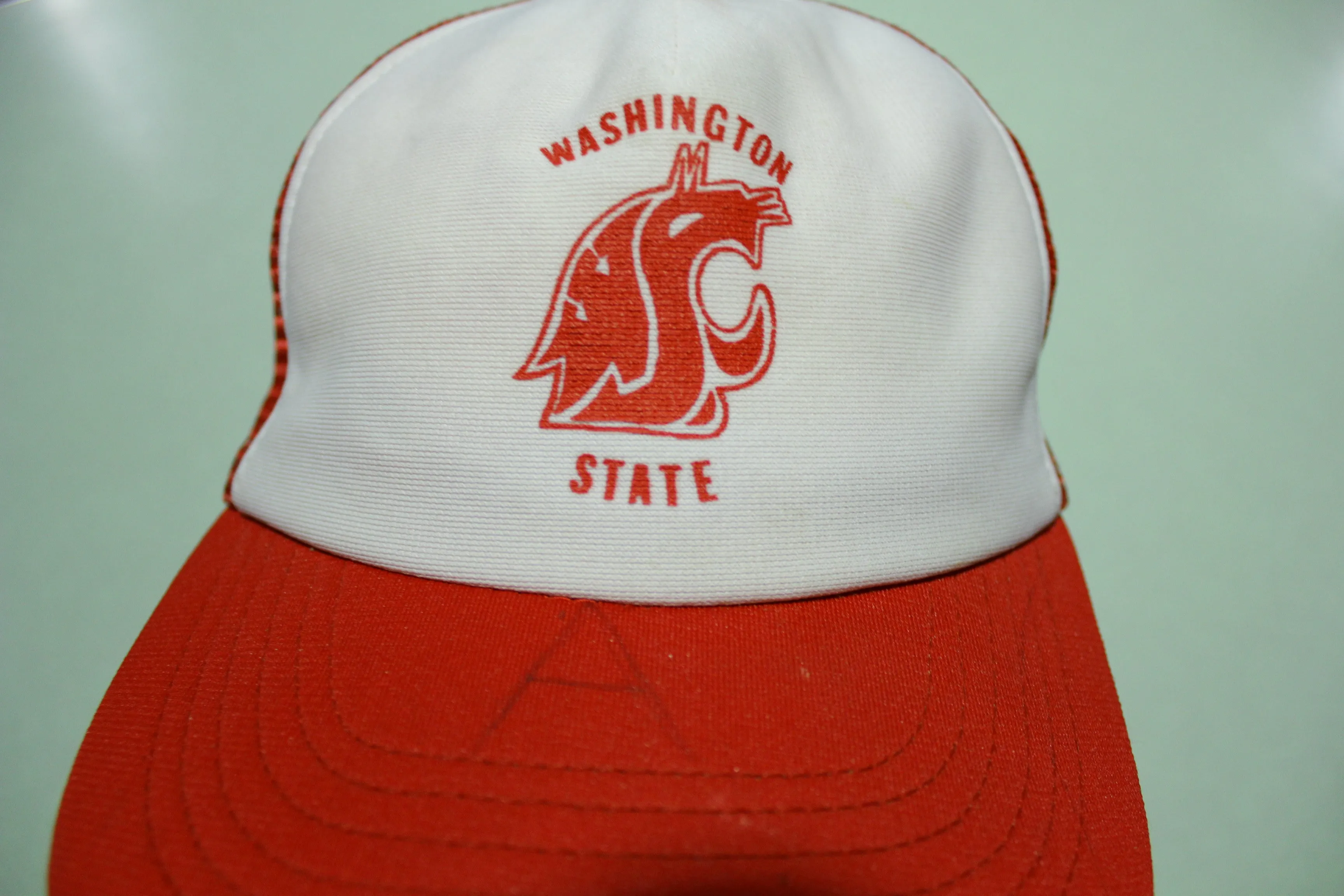 Washington State WSU Cougars Vintage 80's Adjustable Snap Back Trucker Hat