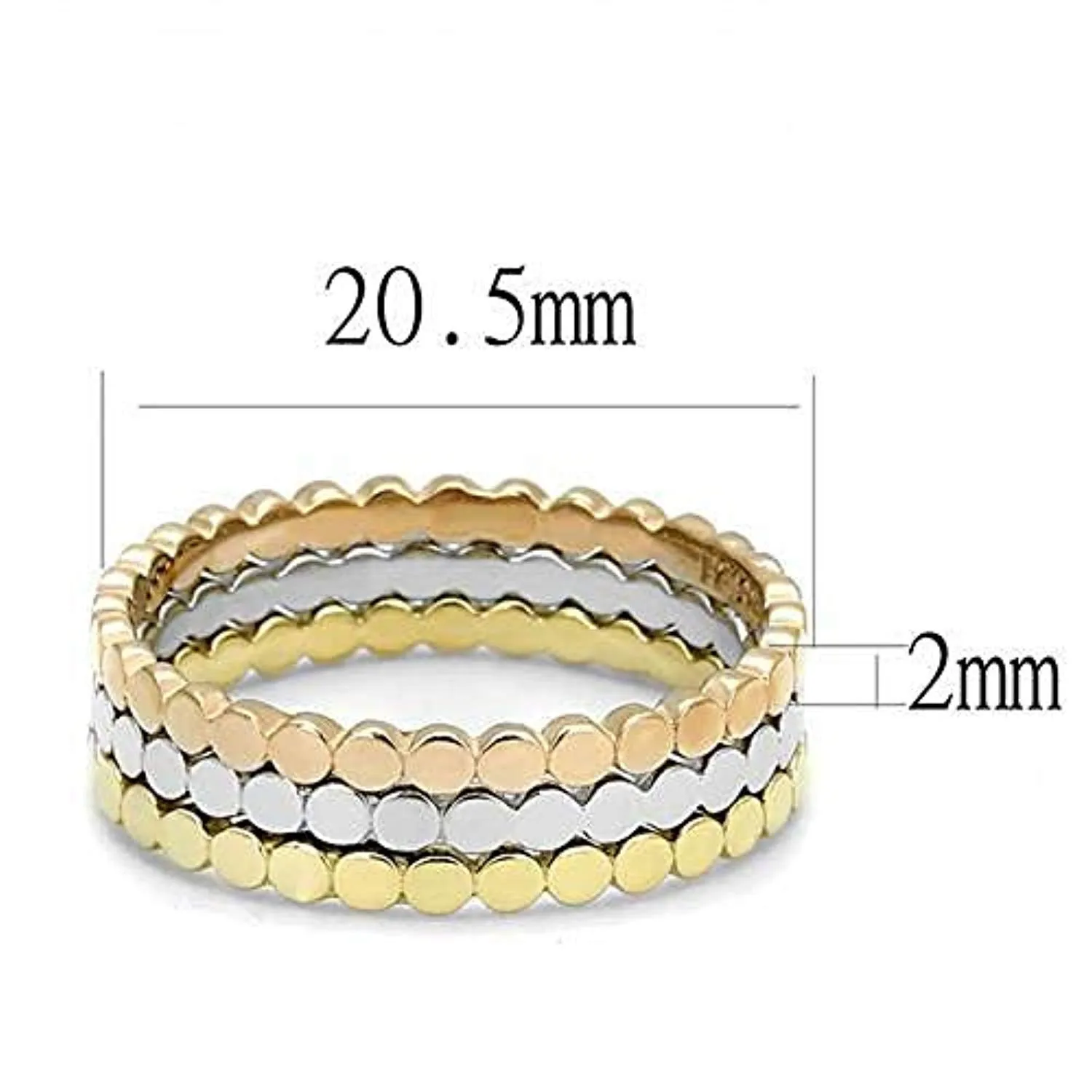 WildKlass Stainless Steel Ring IP Gold & IP Rose Gold Women